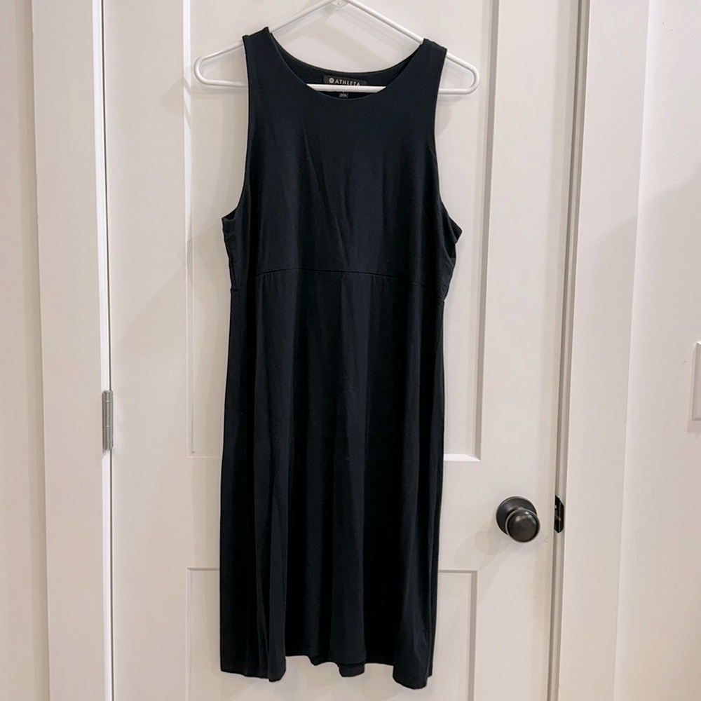 Athleta Black Relaxed Fit Dress Sz L EUC